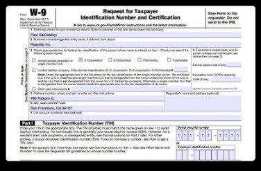 who is required to fill out a w9?