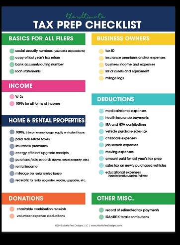 construction worker tax deduction checklist