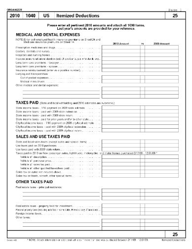 itemized deductions