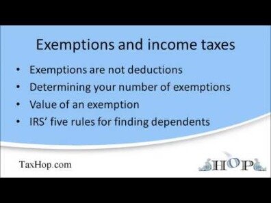 tax exemptions