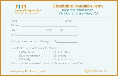 donation tax form