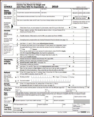 1040ez 2019 form download