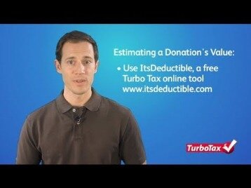 turbotax donation value guide