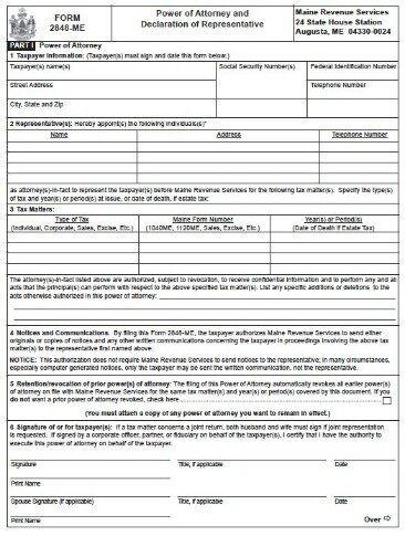 tax form 2848