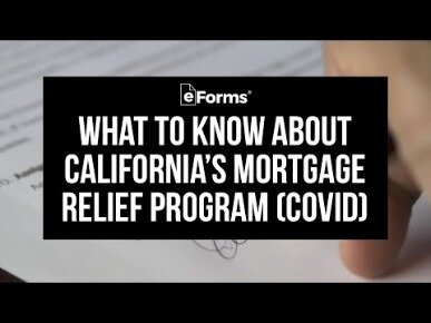 mortgage relief in california